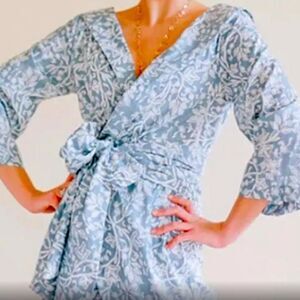 Plum Pretty Sugar Wrap Dress Enchanting Blue XL